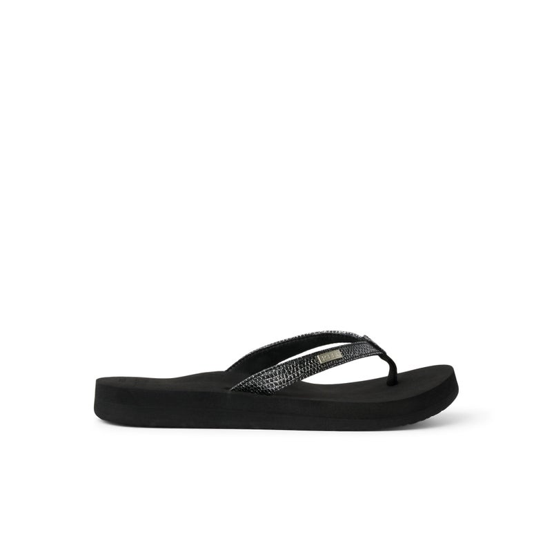 Reef Star Cushion Sassy Womens Flip Flop, Ultra Soft Cushion Footbed, Arch Support, Black/Silver, 10 - Image 5